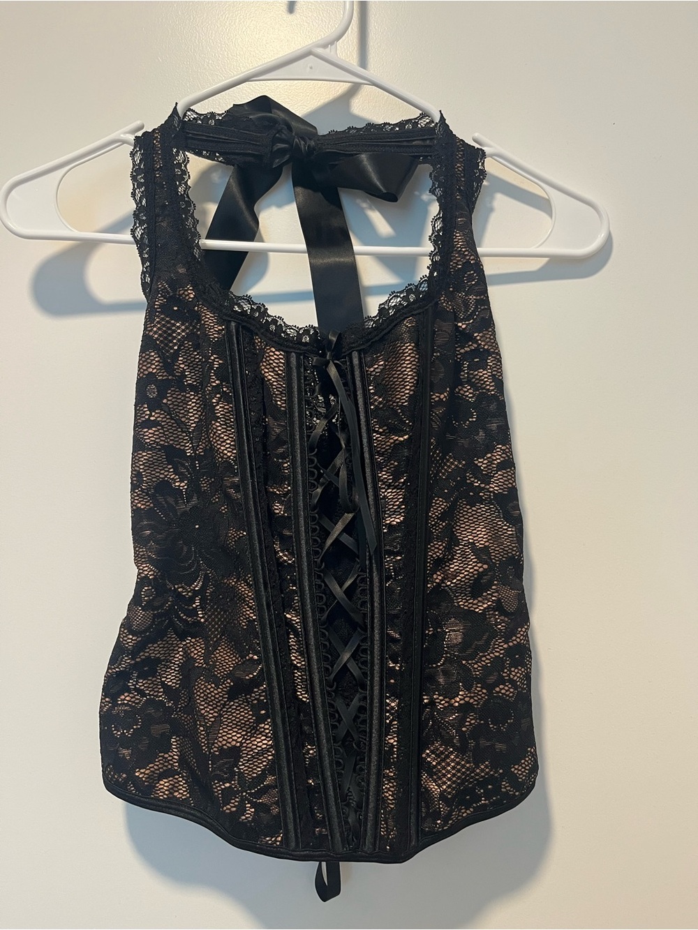 Black Lace Halter lingerie set